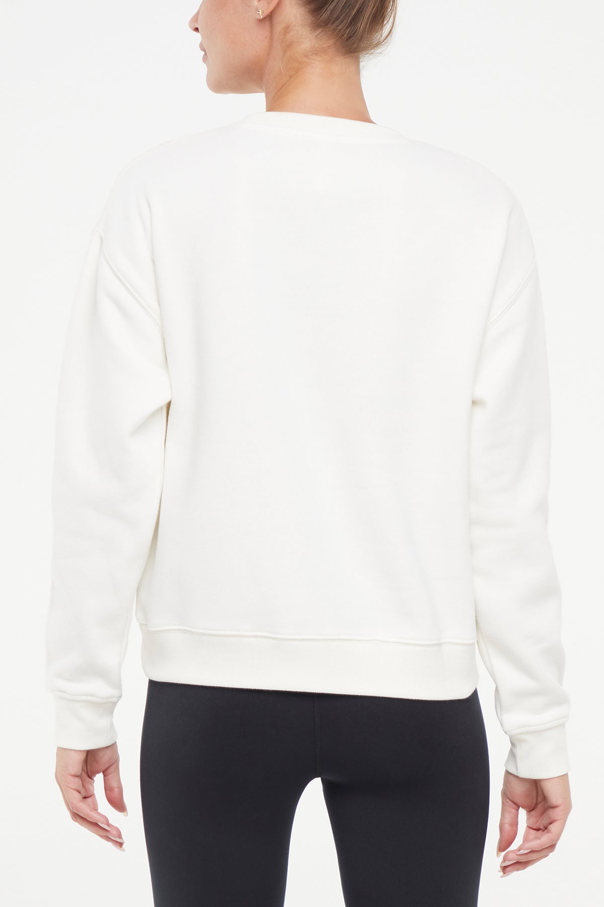 Camila Pullover, alternate angle view, showing visible design features and texture of the soft knit fabric.. 