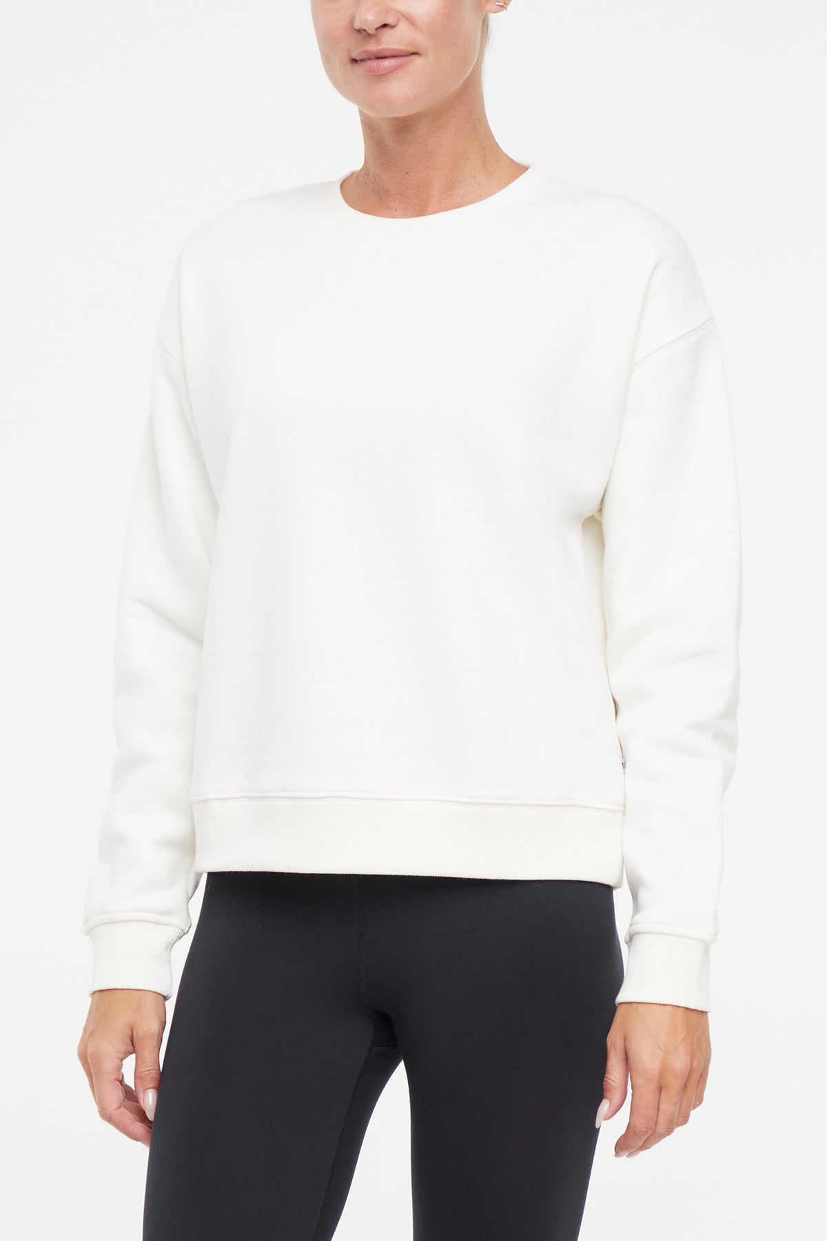 Camila Pullover, alternate angle view, showing visible design features and texture of the soft knit fabric.. 