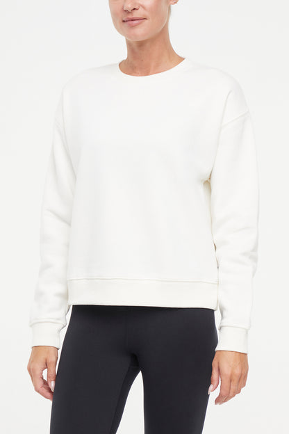 Camila Pullover, alternate angle view, showing visible design features and texture of the soft knit fabric.. 