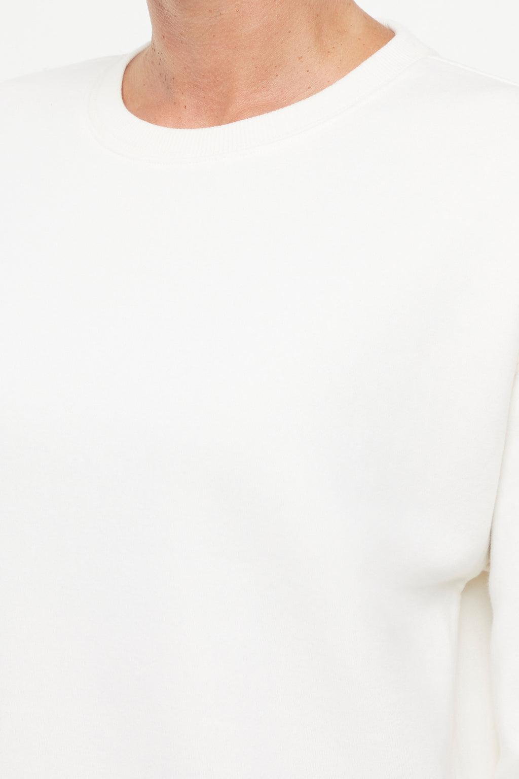 Camila Pullover, alternate angle view, showing visible design features and texture of the soft knit fabric.. #color_egret