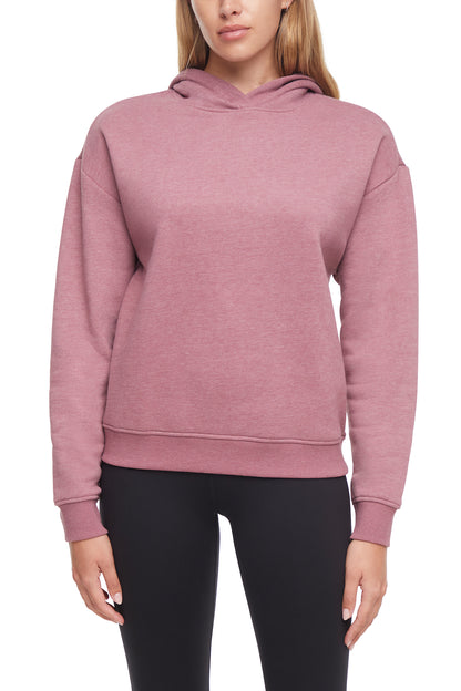 Camila Hoodie, alternate angle view, showing visible design features and texture of the soft fleece fabric.. 