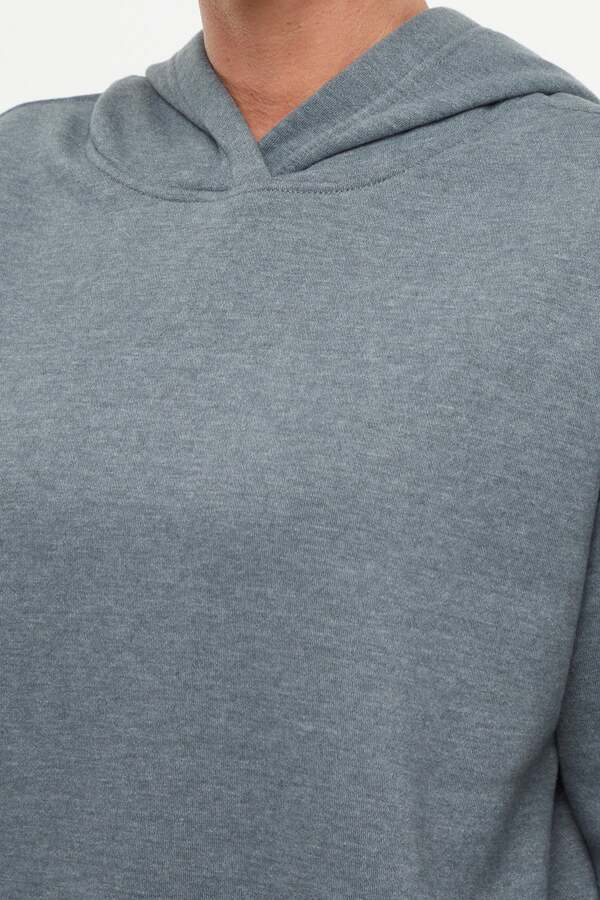 Camila Hoodie, alternate angle view, showing visible design features and texture of the soft fleece fabric.. 