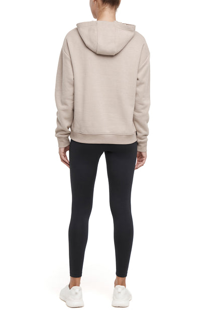 Camila Hoodie, alternate angle view, showing visible design features and texture of the soft fleece fabric.. 