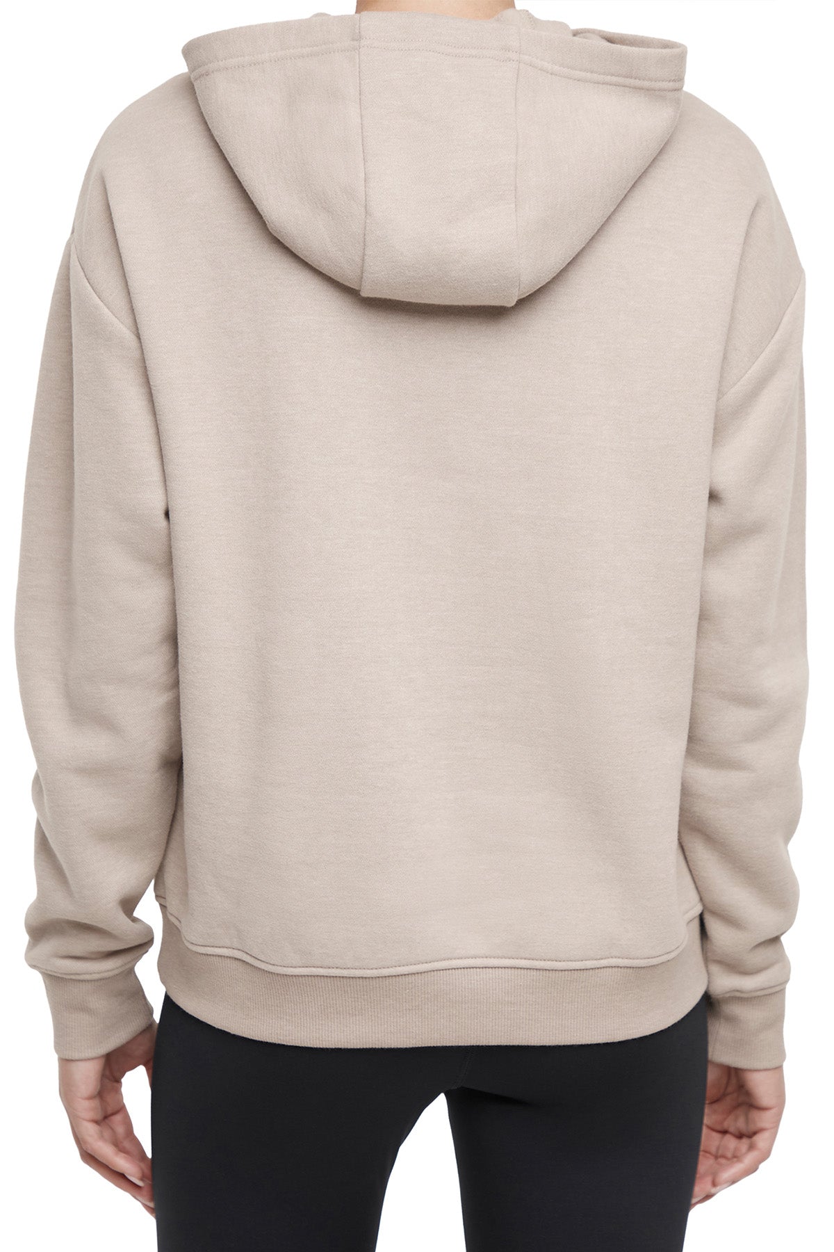 Camila Hoodie, alternate angle view, showing visible design features and texture of the soft fleece fabric.. 