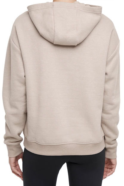 Camila Hoodie, alternate angle view, showing visible design features and texture of the soft fleece fabric.. 