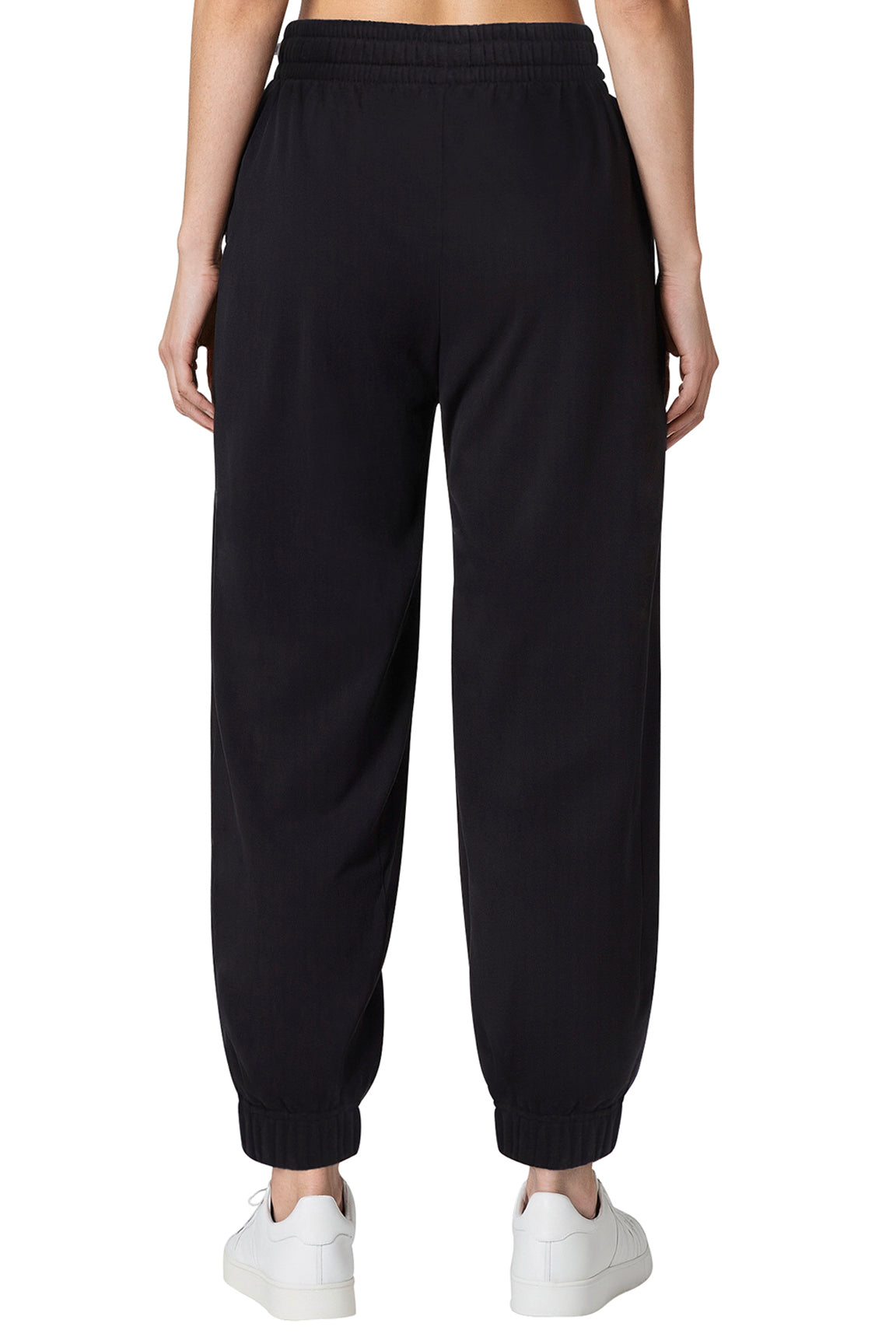 Camila Jogger, back view, showing visible design features and texture of the soft knit fabric.. 