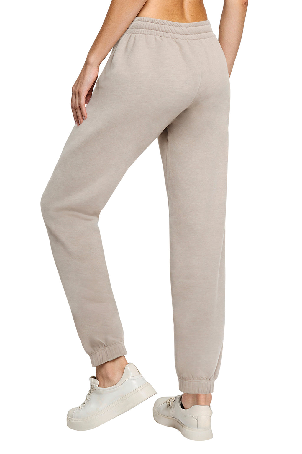 Camila Jogger, alternate angle view, showing visible design features and texture of the soft knit fabric.. #color_heather-atmosphere