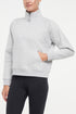 Camila 1/4 Zip Jacket, alternate angle view, showing visible design features and texture of the smooth woven fabric.. 
