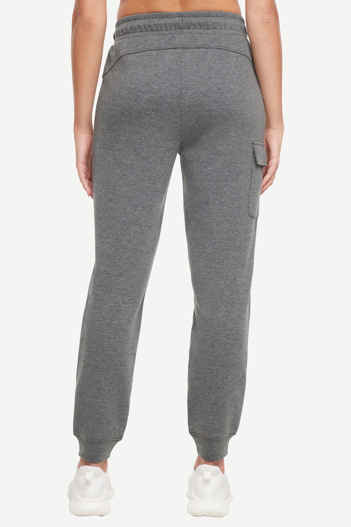 Journey Cargo Jogger, back view, showing visible design features and texture of the soft knit fabric.. 