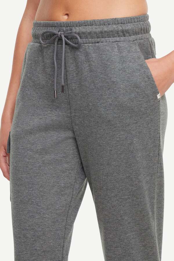 Journey Cargo Jogger, alternate angle view, showing visible design features and texture of the soft knit fabric.. 