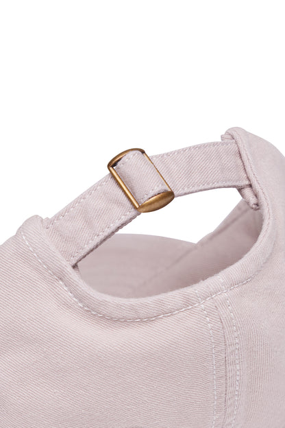 Ruby Canvas Hat - Khaki, side view showing pocket placement, showing visible design features and texture of the soft knit fabric.. 