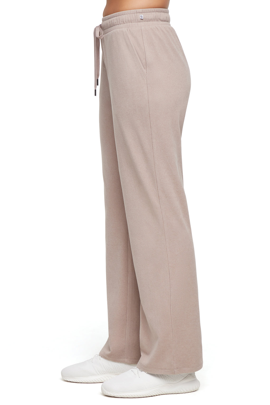 Riley Straight Leg Pant, alternate angle view, showing visible design features and texture of the durable stretch fabric.. #color_heather-atmosphere