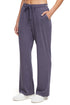 Riley Straight Leg Pant, front view, showing visible design features and texture of the durable stretch fabric.. 