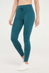 Lune Legging, alternate angle view, showing visible design features and texture of the stretch knit fabric.. 