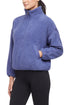 Caliste 1/4 Zip Sherpa Pullover, alternate angle view, showing visible design features and texture of the soft knit fabric.. 