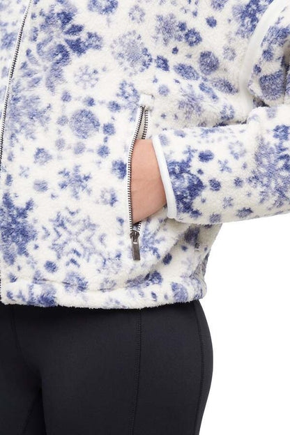 Blair Sherpa Jacket, alternate angle view, showing visible design features and texture of the smooth woven fabric.. 