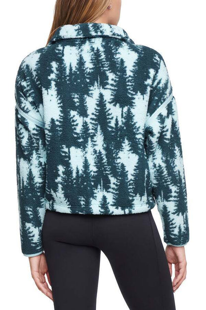 Blair Sherpa Jacket, alternate angle view, showing visible design features and texture of the smooth woven fabric.. 