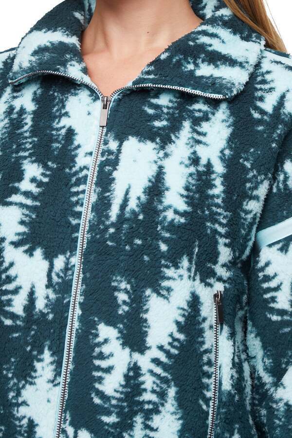 Blair Sherpa Jacket, alternate angle view, showing visible design features and texture of the smooth woven fabric.. 