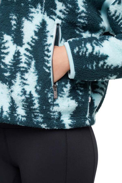 Blair Sherpa Jacket, alternate angle view, showing visible design features and texture of the smooth woven fabric.. 