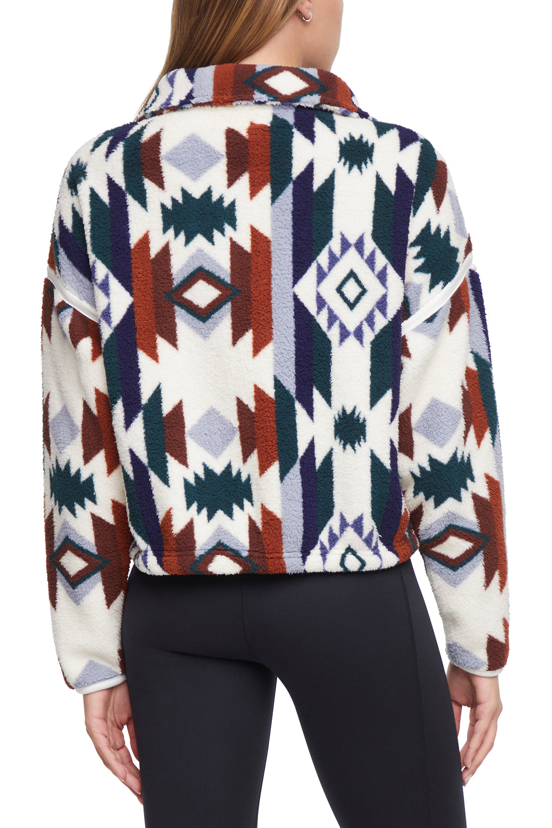 Blair Sherpa Jacket, alternate angle view, showing visible design features and texture of the smooth woven fabric.. 