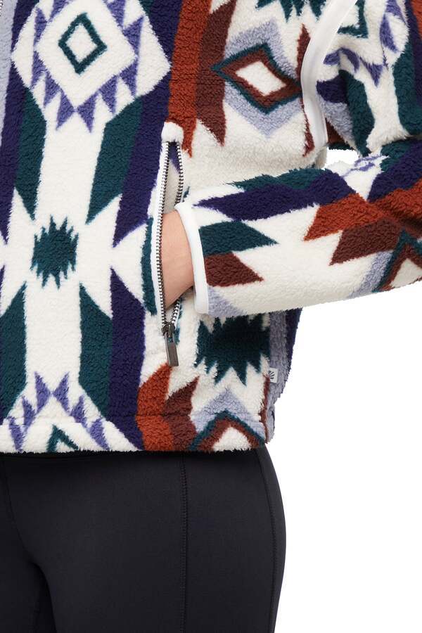 Blair Sherpa Jacket, alternate angle view, showing visible design features and texture of the smooth woven fabric.. 