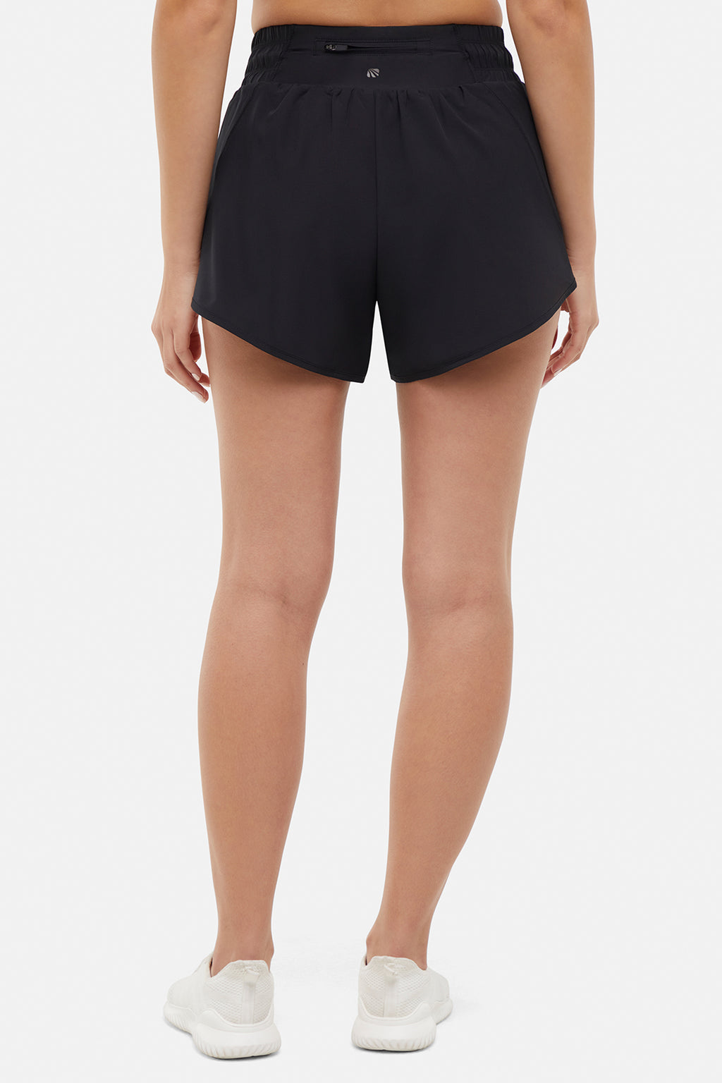 Gabby Woven Short, alternate angle view, showing visible design features and texture of the soft knit fabric. #color_black
