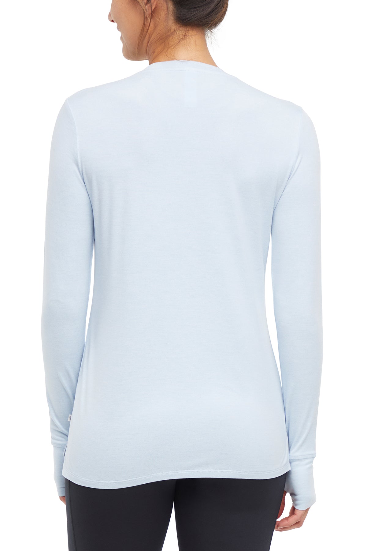 Harper Long Sleeve Top, alternate angle view, showing visible design features and texture of the soft knit fabric.. 
