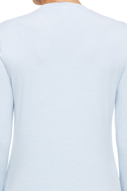 Harper Long Sleeve Top, alternate angle view, showing visible design features and texture of the soft knit fabric.. 