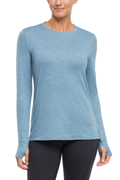 Harper Long Sleeve Top, alternate angle view, showing visible design features and texture of the soft knit fabric.. 