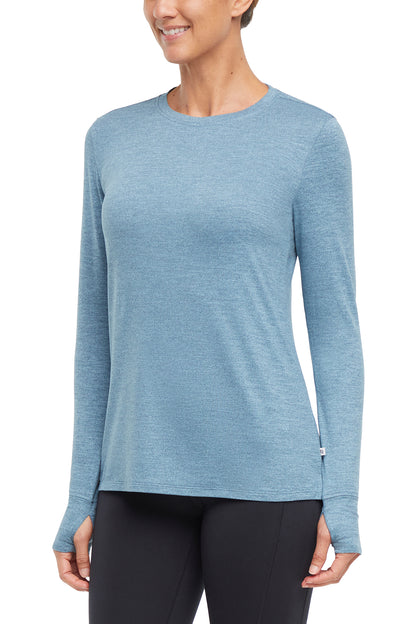 Harper Long Sleeve Top, alternate angle view, showing visible design features and texture of the soft knit fabric.. 