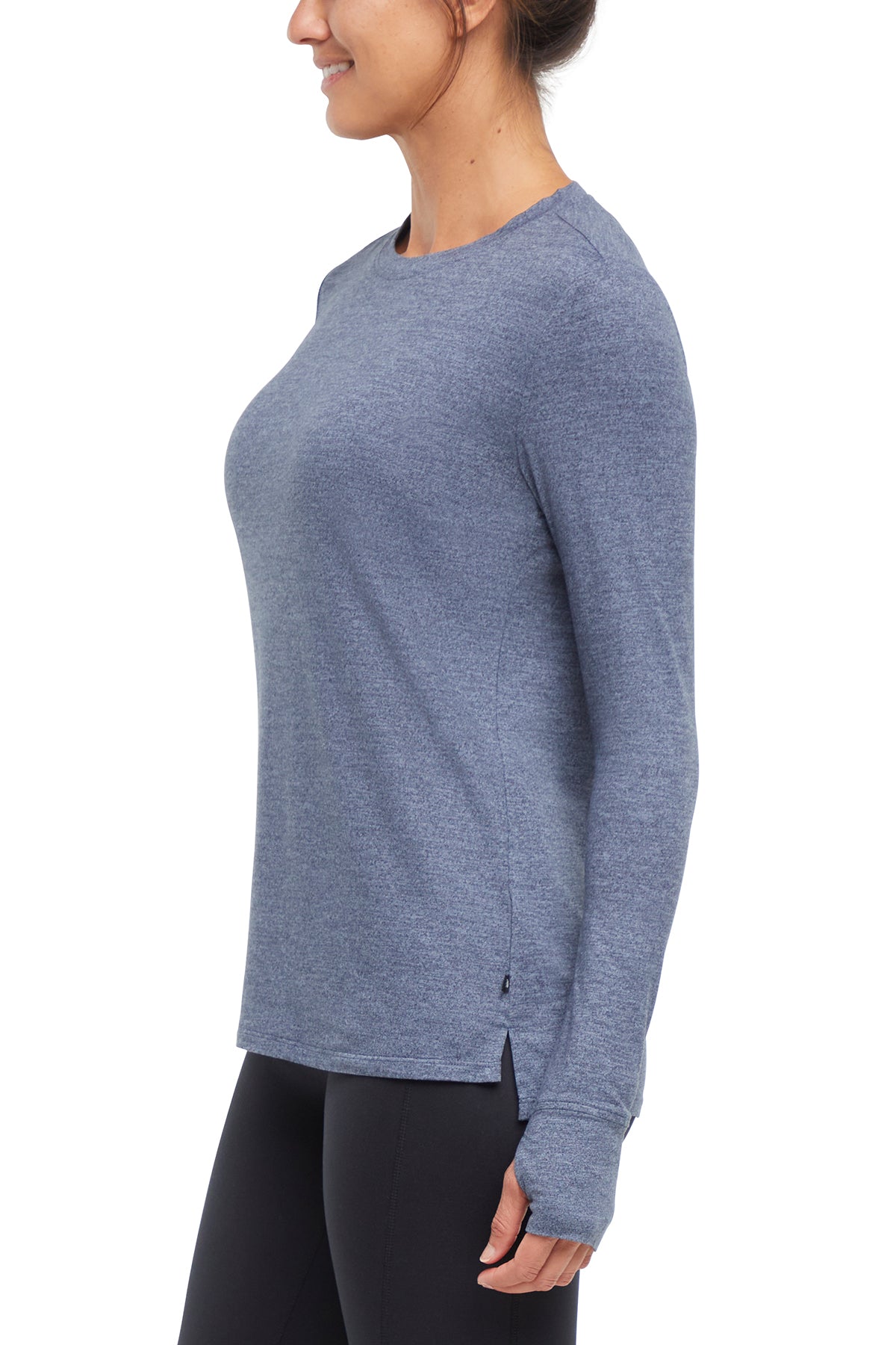 Harper Long Sleeve Top, alternate angle view, showing visible design features and texture of the soft knit fabric.. 
