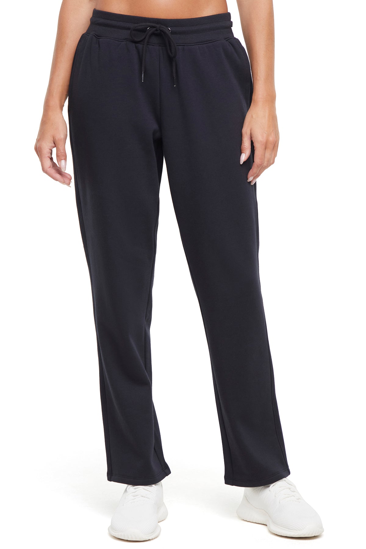Roxie Pant, alternate angle view, showing visible design features and texture of the durable stretch fabric.. 