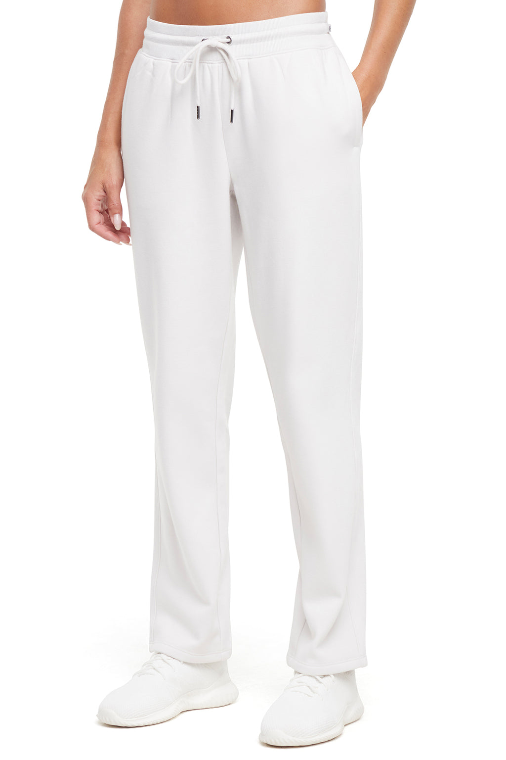 Roxie Pant, front view, showing visible design features and texture of the durable stretch fabric. #color_nimbus-cloud