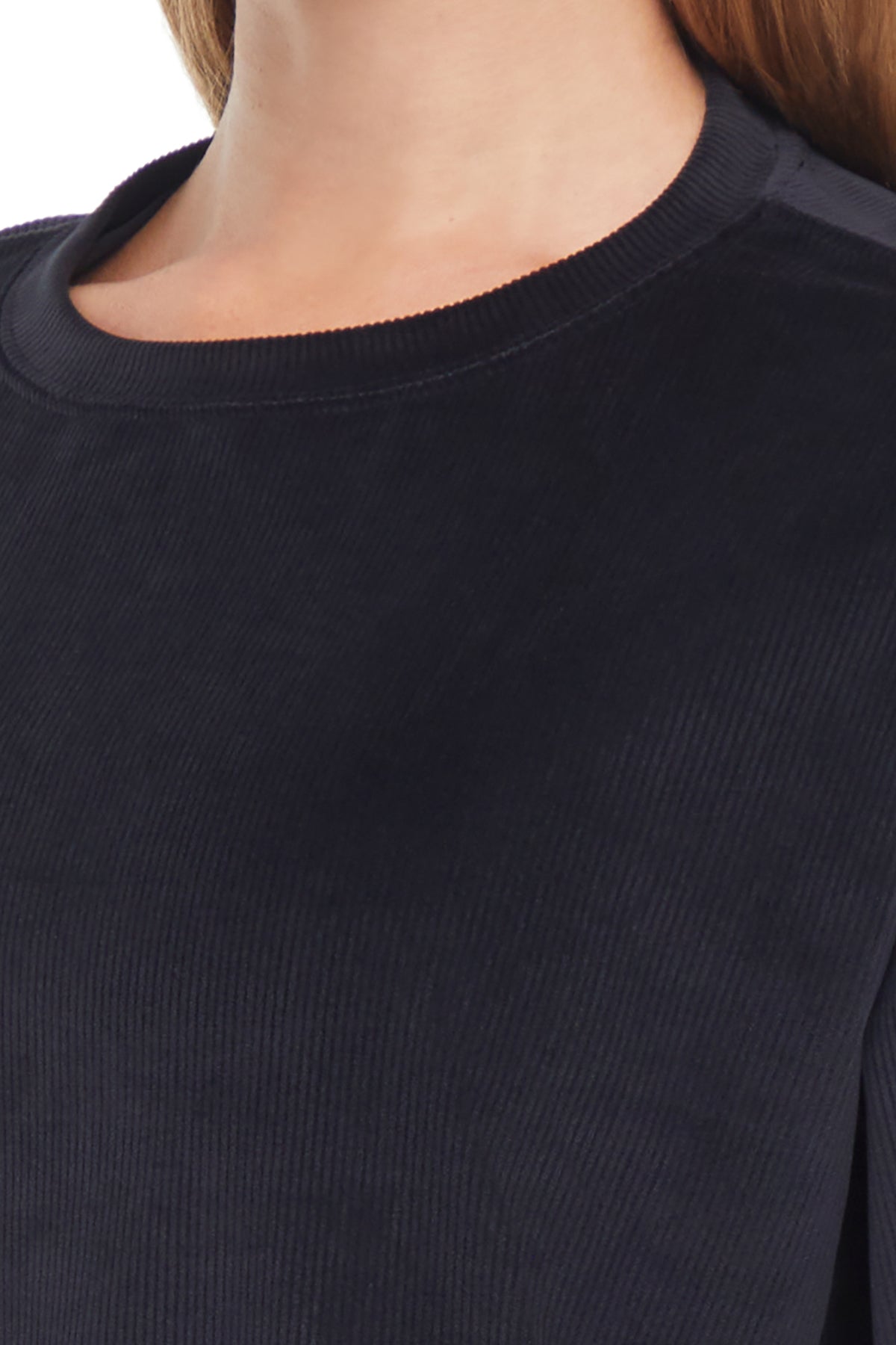 Stormi Sweatshirt, alternate angle view, showing visible design features and texture of the soft knit fabric.. 