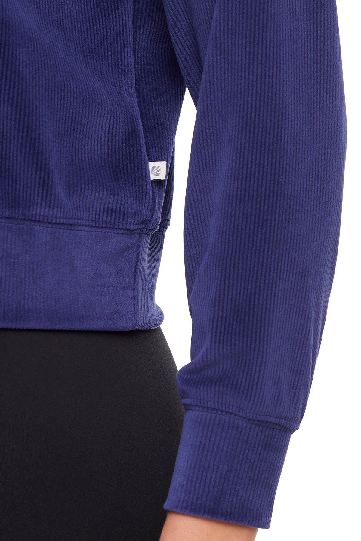 Stormi Sweatshirt, alternate angle view, showing visible design features and texture of the soft knit fabric.. 