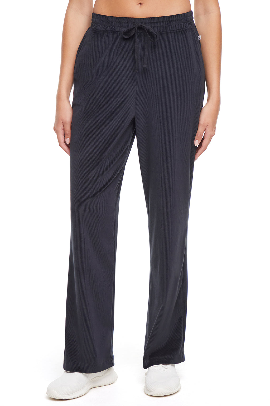 Stormi Pant, alternate angle view, showing visible design features and texture of the durable stretch fabric.. #color_black