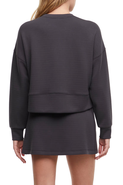 Becky Long Sleeve Crew Neck, alternate angle view, showing visible design features and texture of the soft knit fabric.