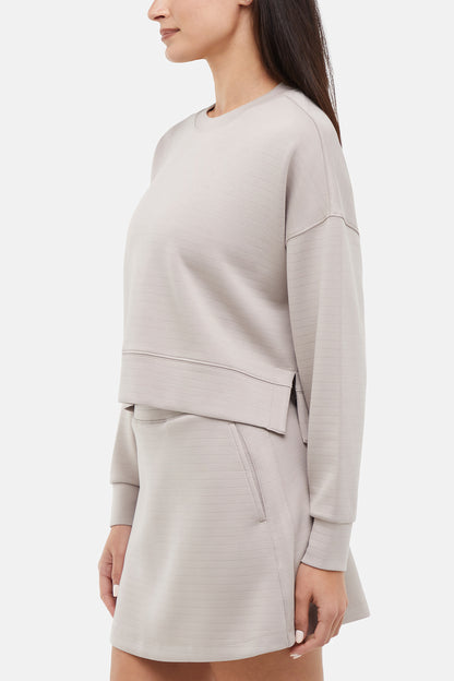 Becky Long Sleeve Crew Neck, alternate angle view, showing visible design features and texture of the soft knit fabric.