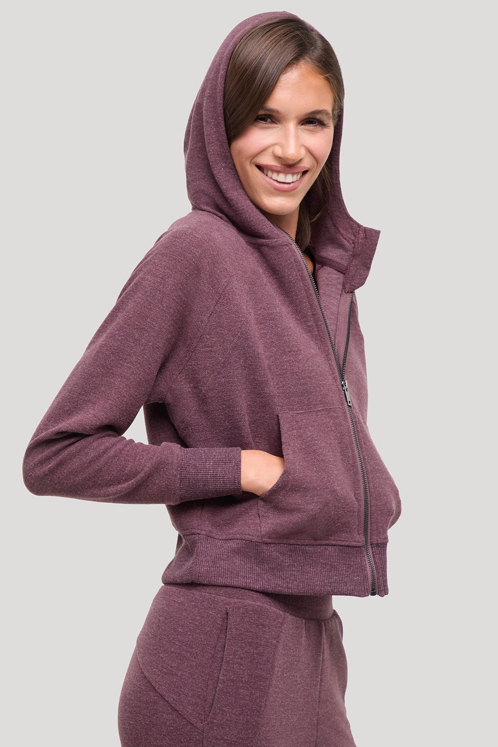Melody Full Zip Jacket - HEATHER HUCKLEBERRY
