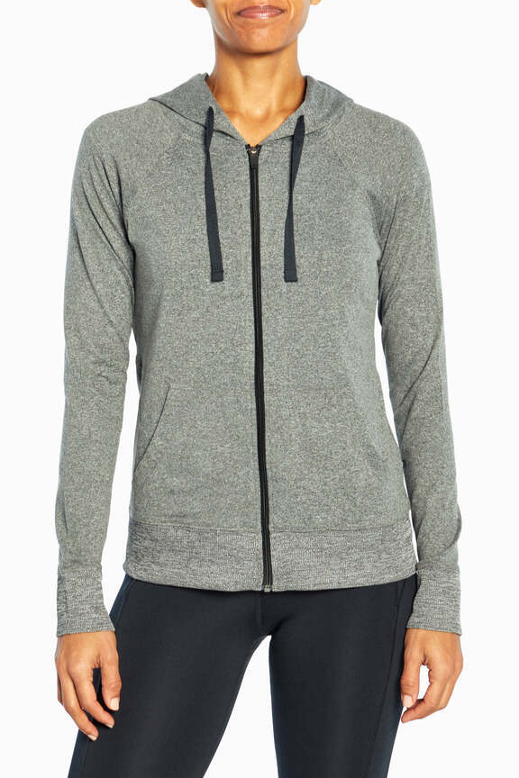 Mona Jacket, alternate angle view, showing visible design features and texture of the smooth woven fabric.