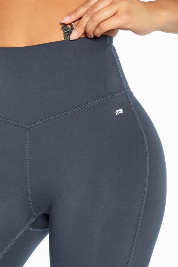 Contour Ankle Legging, alternate angle view, showing visible design features and texture of the stretch knit fabric.. 