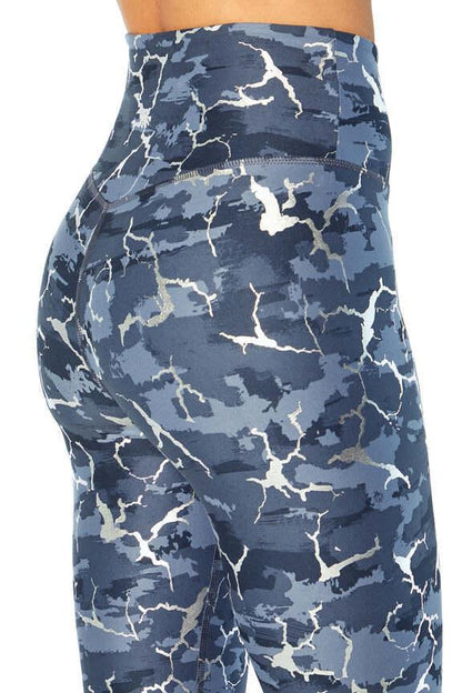 Zen Ankle Legging, alternate angle view, showing visible design features and texture of the stretch knit fabric.. 