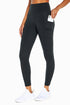 Talia Side Pocket Tummy Control Legging, alternate angle view, showing visible design features and texture of the stretch knit fabric.. 