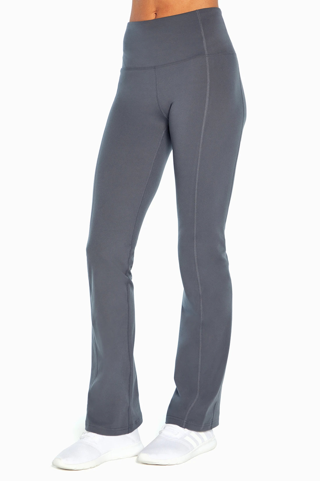 Sophia High Rise Tummy Control Slim Boot Pants - Turbulence, front view, showing visible design features and texture of the durable stretch fabric..