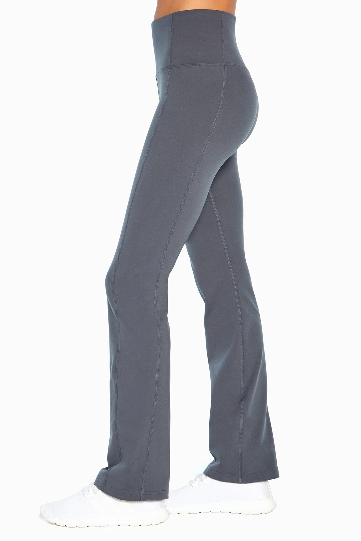 Sophia High Rise Tummy Control Slim Boot Pants - Turbulence, alternate angle view, showing visible design features and texture of the durable.. 