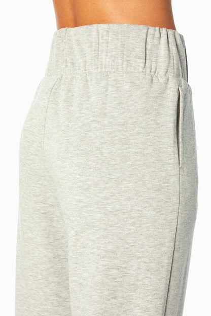 Palmer Fleece Jogger, alternate angle view, showing visible design features and texture of the soft knit fabric.. 