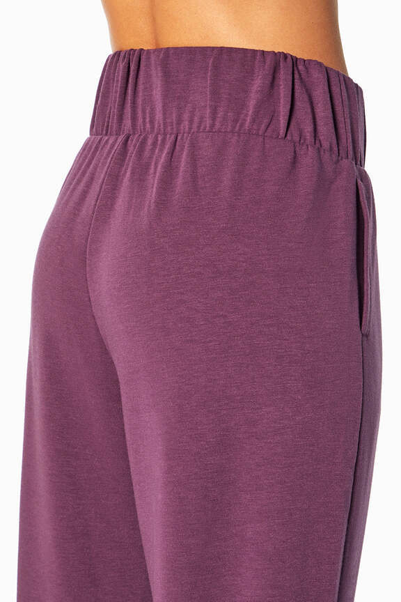 Palmer Fleece Jogger, alternate angle view, showing visible design features and texture of the soft knit fabric.. 