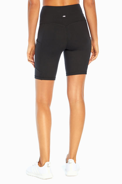 Olga Side Pocket Tummy Control Bermuda - Black