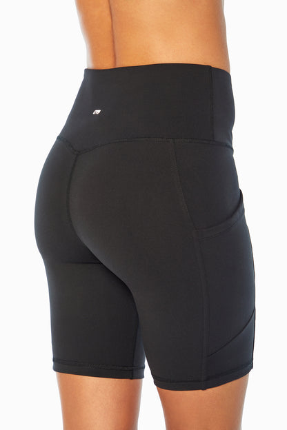 Olga Side Pocket Tummy Control Bermuda - Black