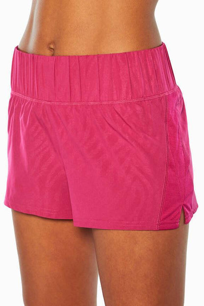 Express Short, alternate angle view, showing visible design features and texture of the soft knit fabric.. 